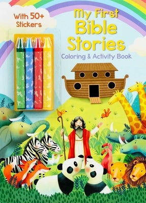 My First Bible Stories Coloring & Activity Book with 4 Crayons and 50+ Stickers by Editors of Silver Dolphin Books