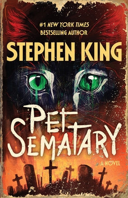 Paperback of Pet Sematary by Scribner Book Company, showing the book cover with dark, eerie artwork and title text.