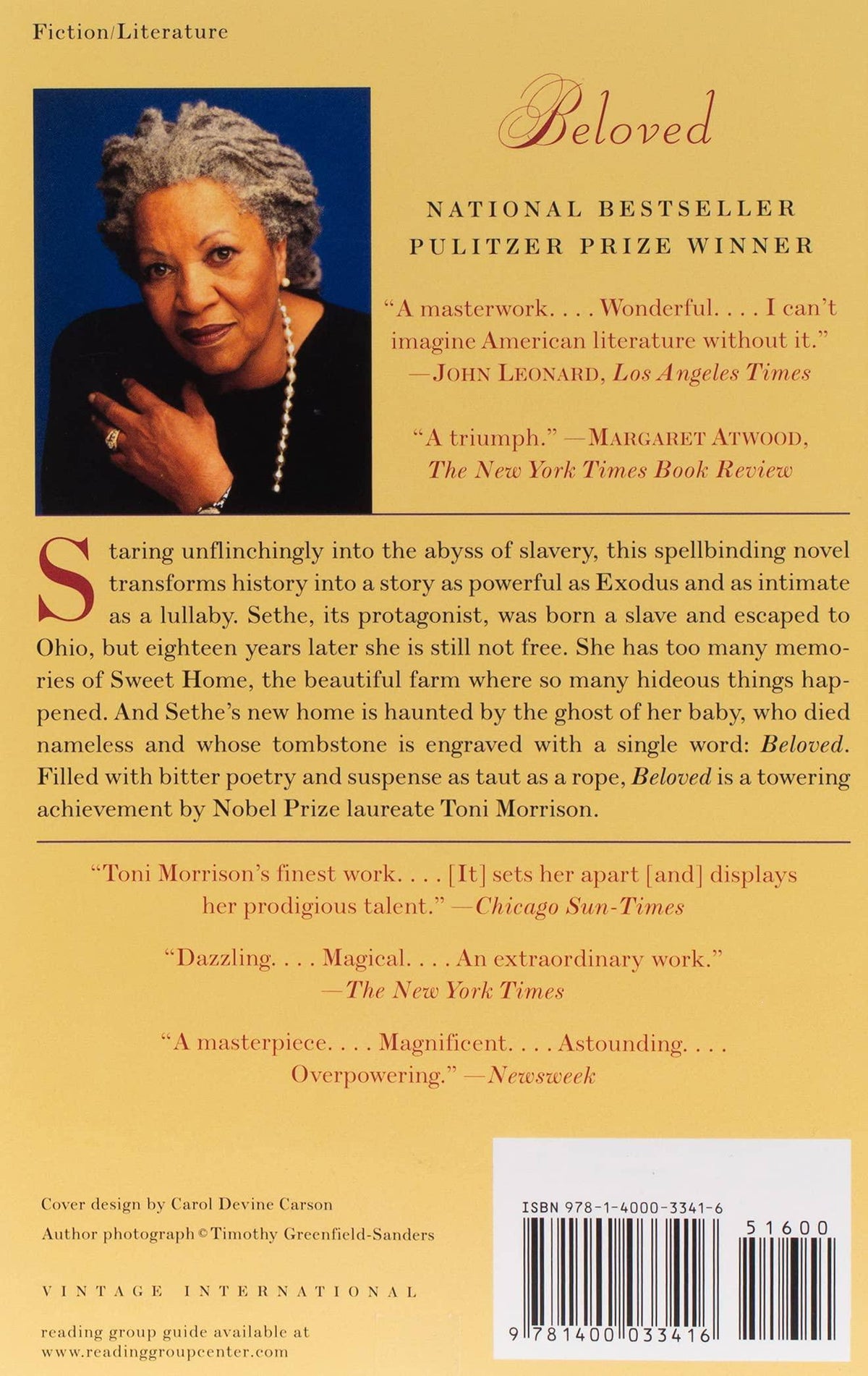 Beloved Fiction Morrison Toni