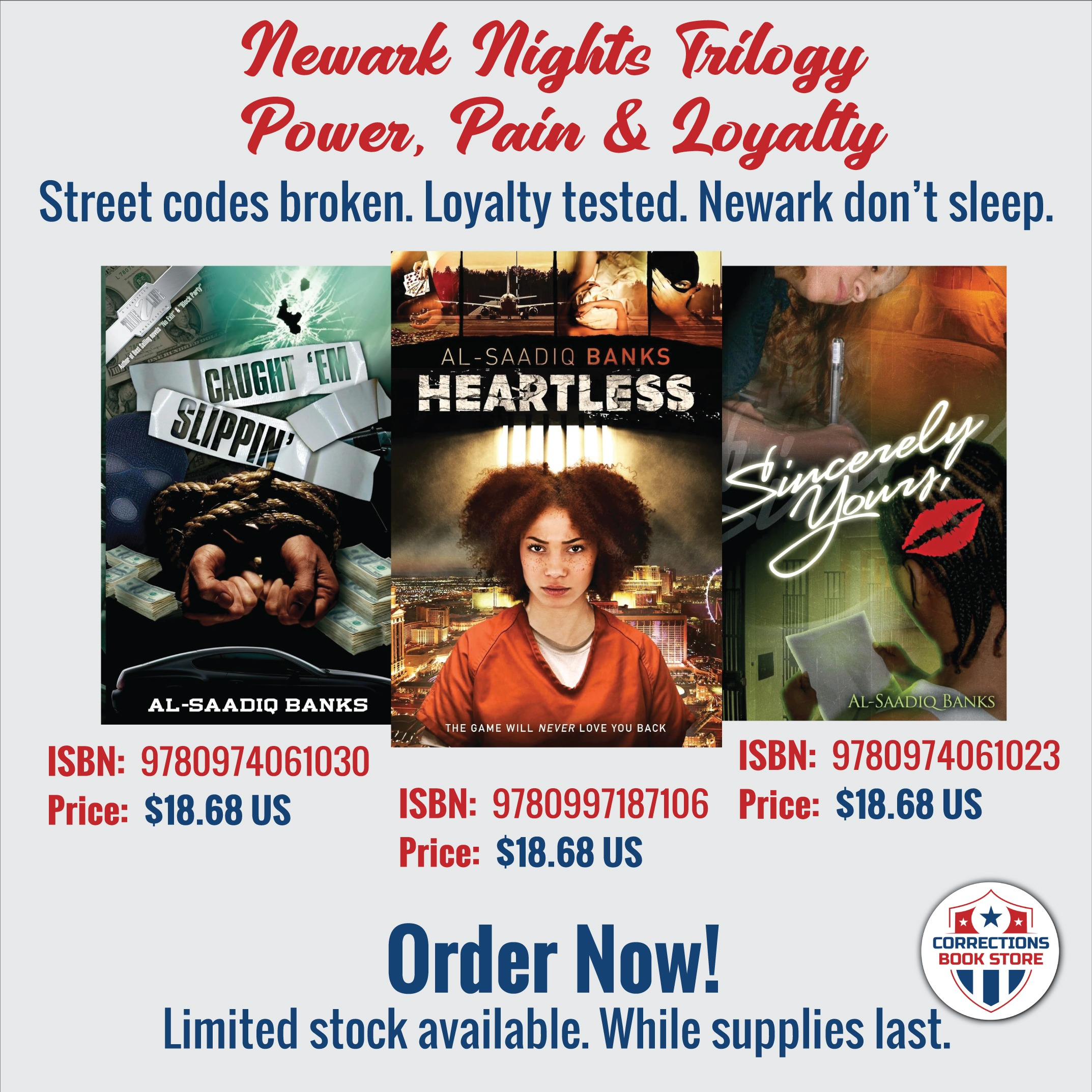 Newark Nights Trilogy: Power, Pain & Loyalty - Corrections Bookstore 