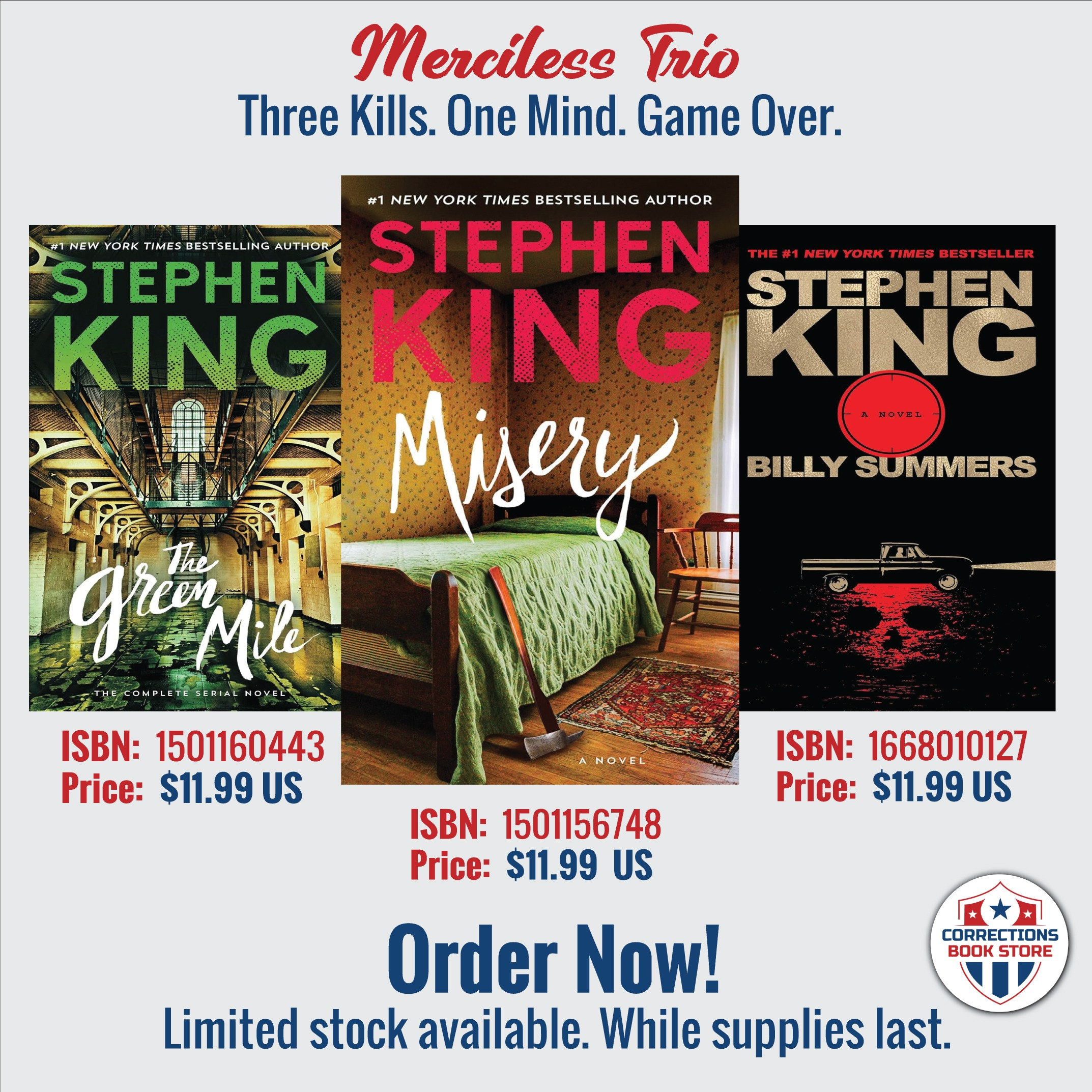 Merciless Trio - Horror Bundle - Corrections Bookstore 