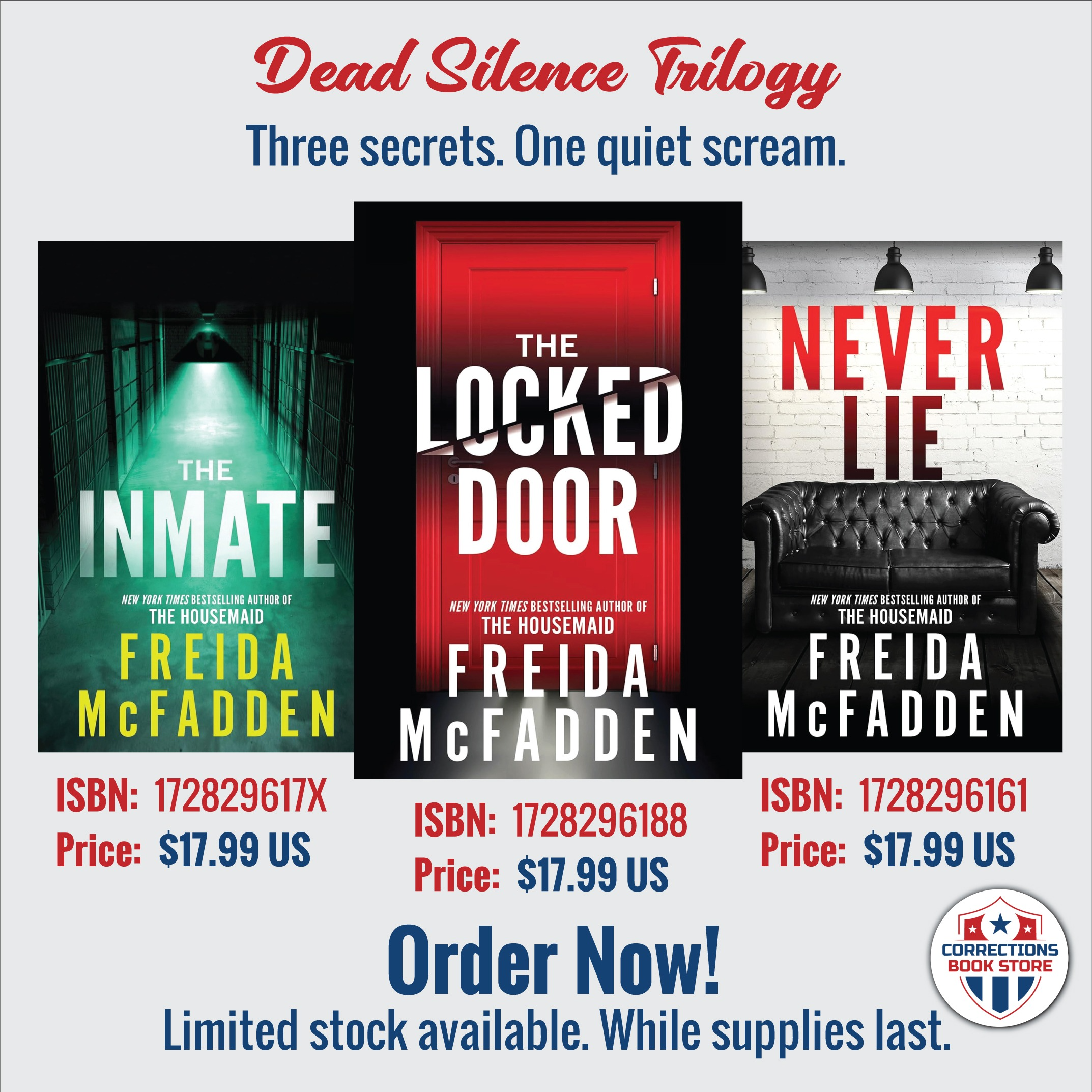 Dead Silence Trilogy - Psychological Thriller Bundle - Corrections Bookstore 