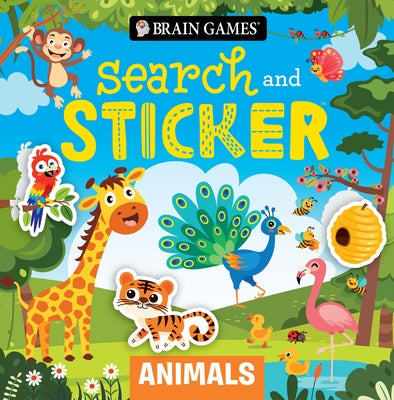 Brain Games - Search and Sticker: Animals (for Kids Ages 3-6) by Publications International Ltd