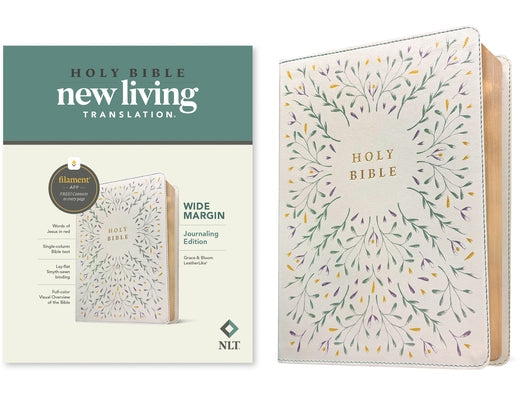NLT Wide Margin Bible, Filament Enabled (Leatherlike, Grace & Bloom, Red Letter) by New Living Translation