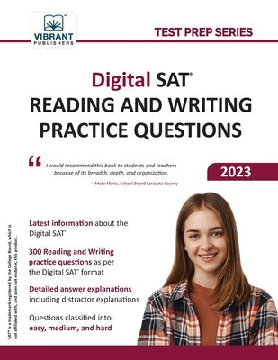 Digital SAT Reading and Writing Practice Questions Paperback Vibrant Publishers