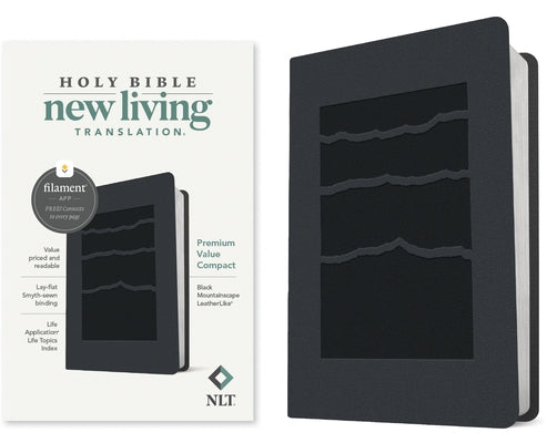 NLT Premium Value Compact Bible, Filament Enabled (Leatherlike, Black Mountainscape) by New Living Translation