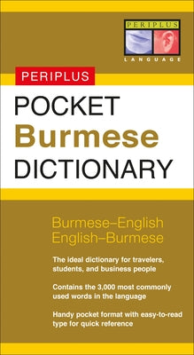 Pocket Burmese Dictionary Paperback Periplus Editions