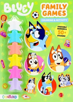 Bluey: Family Games: Coloring & Activity with Stackable Markers by Editors of Studio Fun International